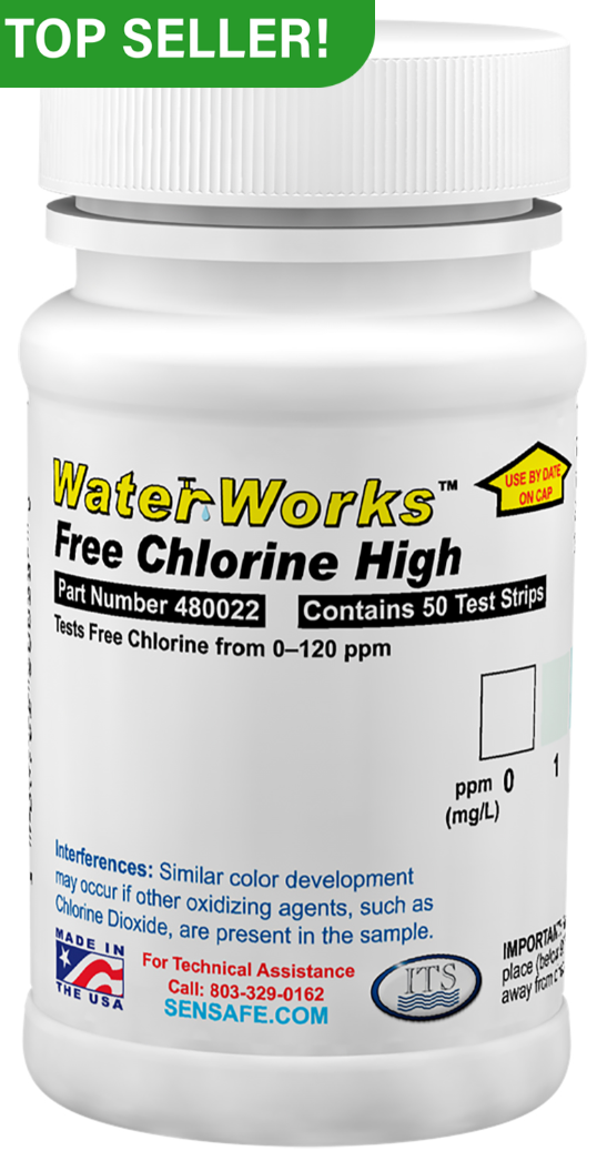 B50-FreeClH1 잔류염소키트 Free Chlorine High Test Strips 480022