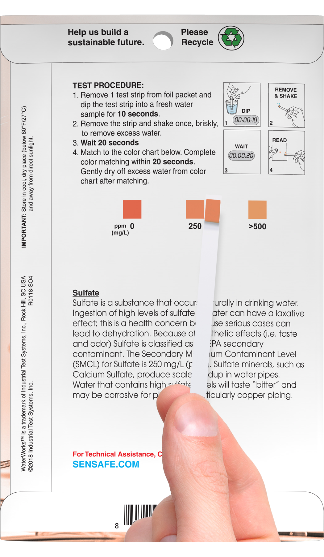 P30-황산염 Sulfate Test Strips 481200 Sensafe