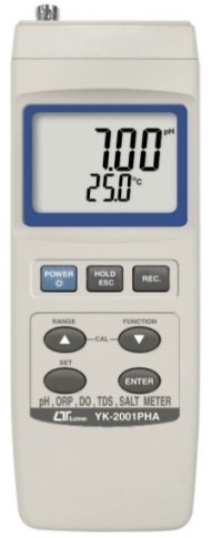 YK-2001PHA-pH pH측정기 Lutron pH센서, 온도전극, 운반용보관케이스포함