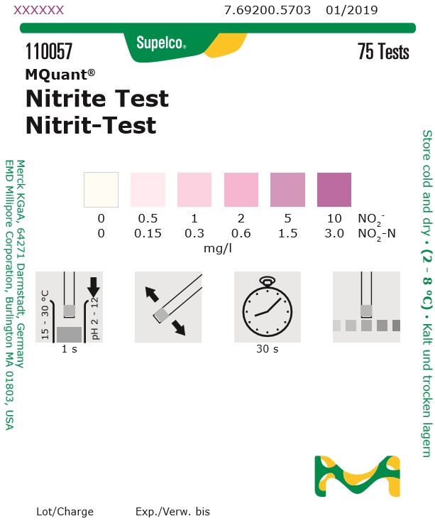 1.10057.0001- NO2 아질산염 Nitrite 측정키트 Merck 아질산염검사